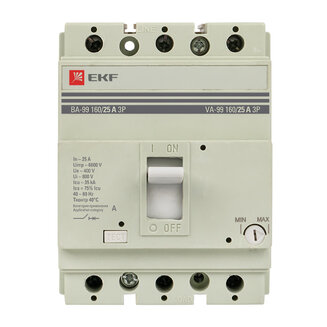 Выключатель автоматический ВА-99 160/ 25А 3P 35кА EKF PROxima