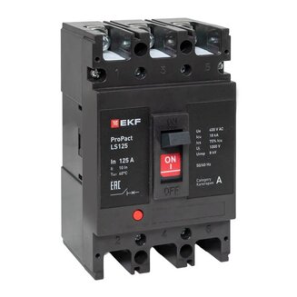 Автоматический выключатель LS125 18кА 3P 125А ProPact EKF