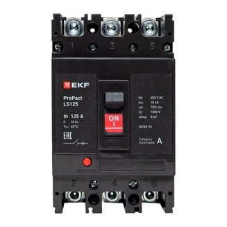 Автоматический выключатель LS125 18кА 3P 125А ProPact EKF