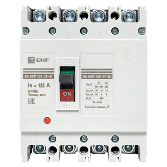 Выключатель автоматический ВА-99М 100/125А 4P 5In 35кА EKF PROxima 